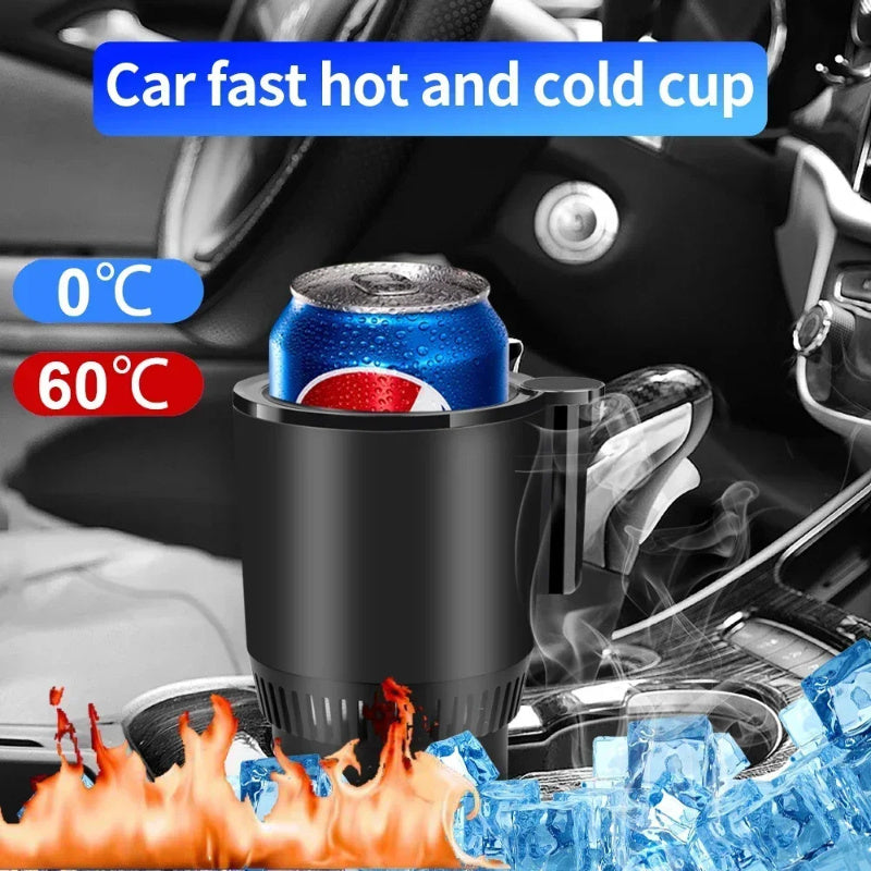 2-in-1 Smart Car Cup Warmer & Cooler | Mini Car Fridge for Hot & Cold Drinks